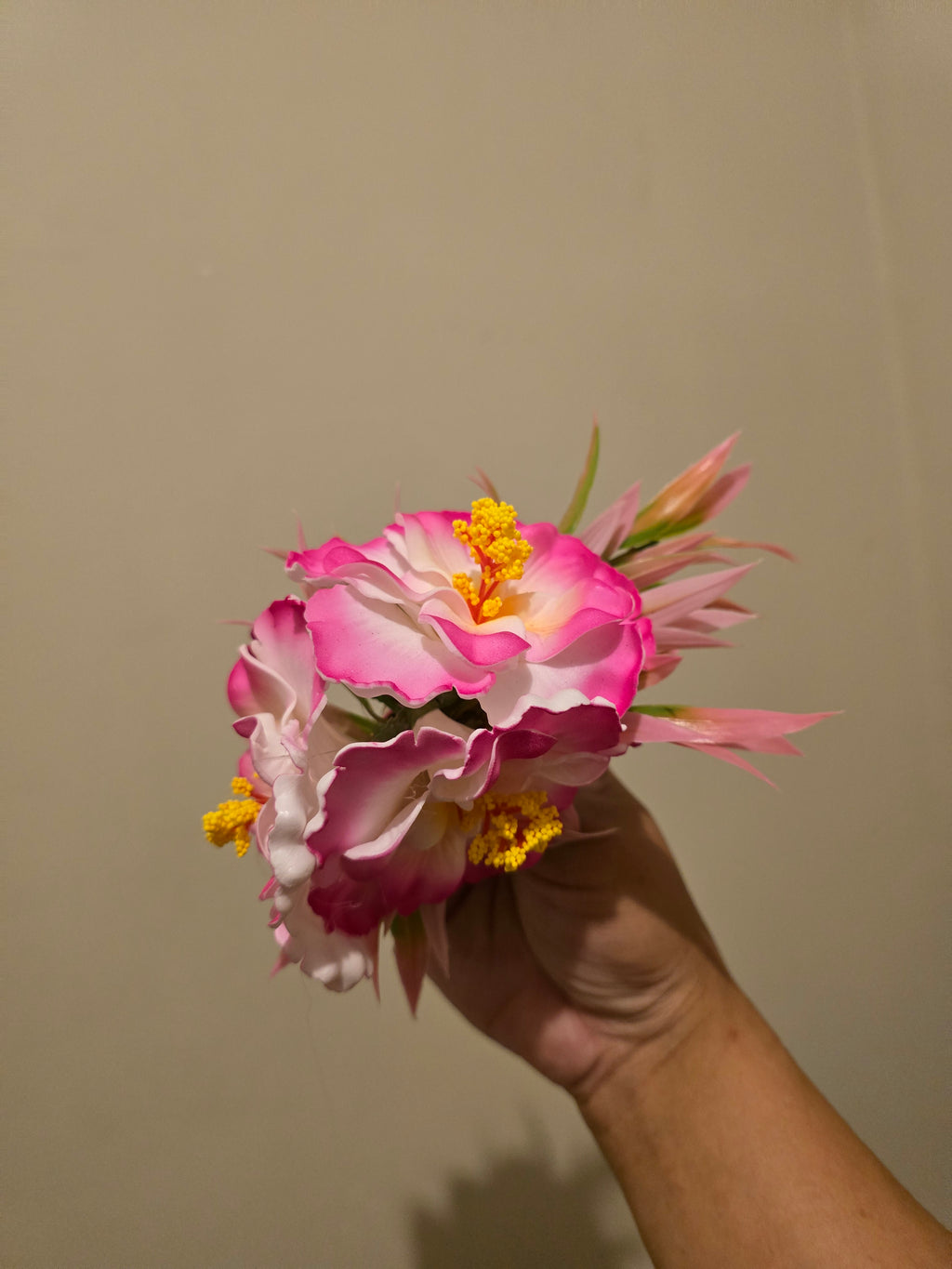 Pink Hibiscus Clip
