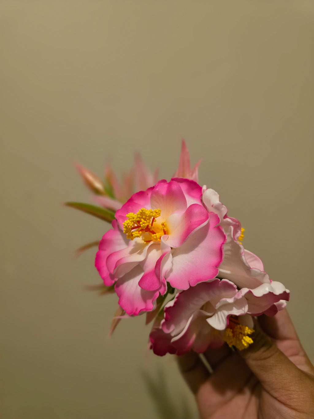 Pink Hibiscus Clip