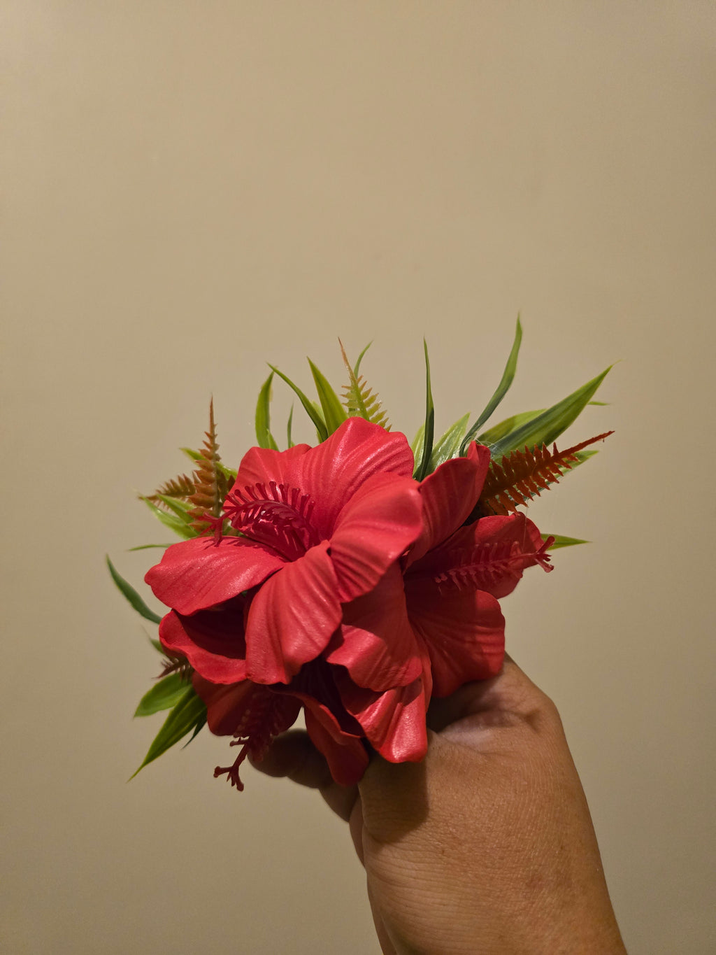 Red Hibiscus Clip